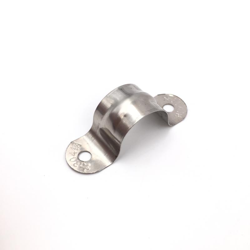 304 stainless steel half-side yard tube card water pipe hoop tube clip horseback card steel leather code tube code hanging code leather code tube U-shaped clip