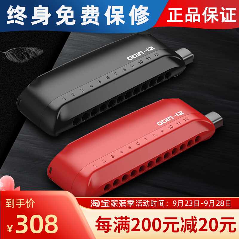 VIKING AGE professional playing Odin odin 12-hole 48-tone chromatic harmonica novice beginner beginner students
