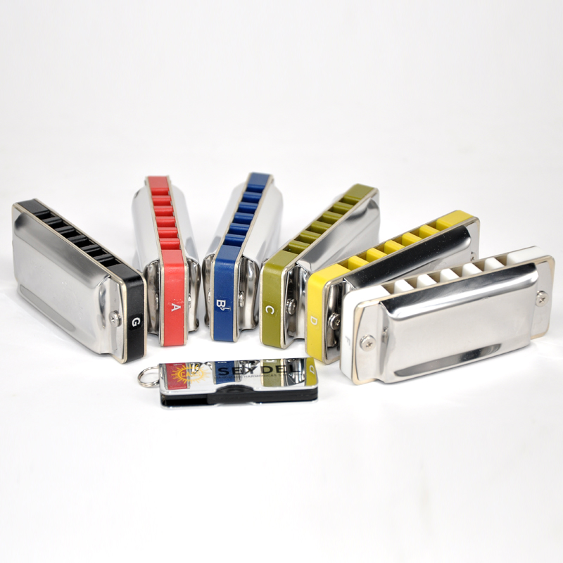 Germany imported Seydel six-hole harmonica 6 integrated BIG SIX SET stainless steel reed color grid