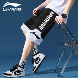 Li Ning 농구 반바지 남자 여름 새로운 스타일 내마모성 속건성