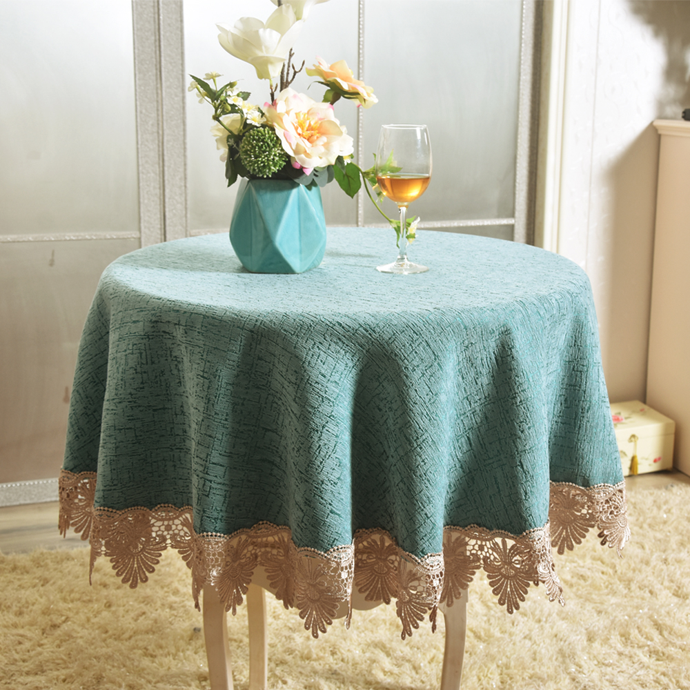 Net Red Small Table Cloth Round Diameter 60 Small Round Table Tablectable Cloth Art Tea Table Garden Table Lace Home Nordic Cotton Fabric