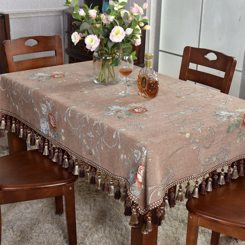 Eurostyle Upscale Lavish Table Cloth Rectangular Cloth Art Flow Su Side Table Cloth Home Dining Room Table Buxinier Thickened