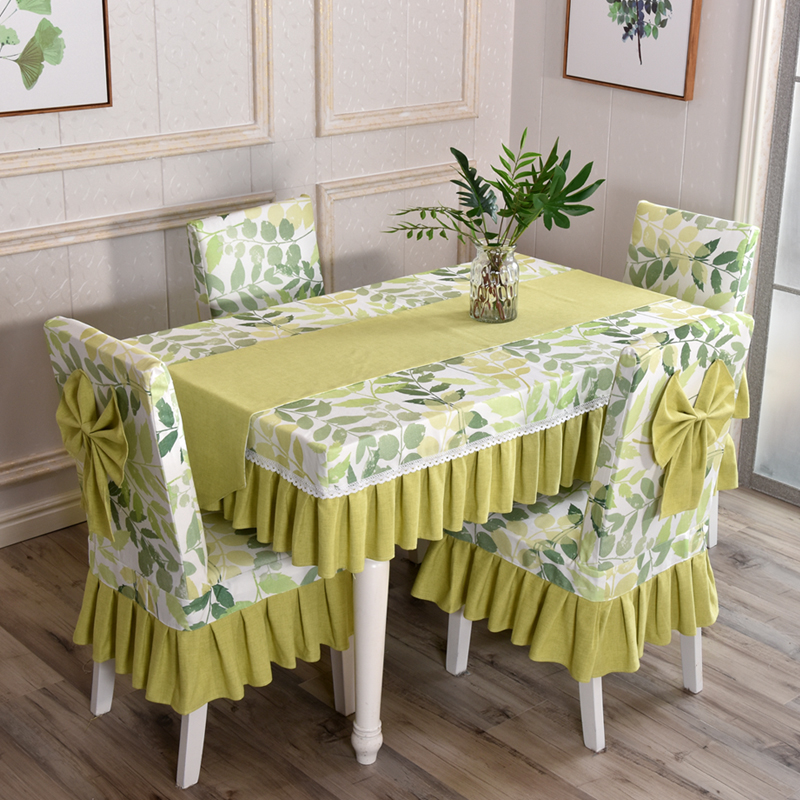 Modern minimalist chair cover stool cover Nordic one-piece set chair sitting cover home restaurant table and chair bench cover