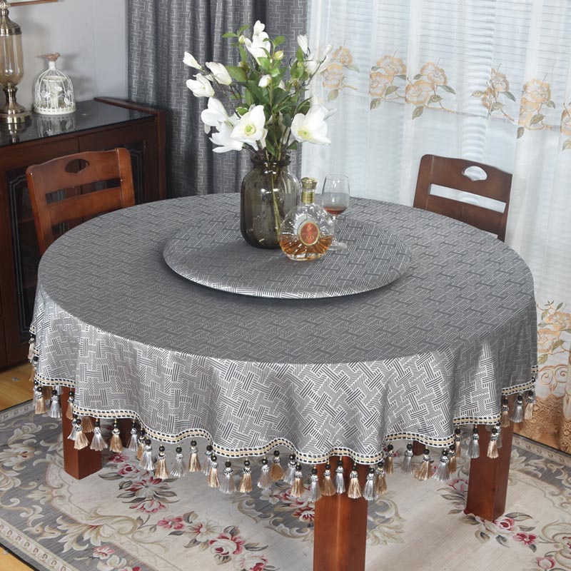 Minimalist modern 2 m large round table tablectable cloth round plaid table cloth Home original table table flow Suoval customisation