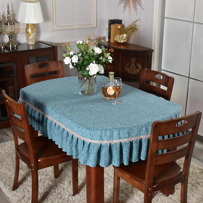 European high-end tablecloth tablecloth long oval folding table skirt thickened tablecloth table cover cloth custom