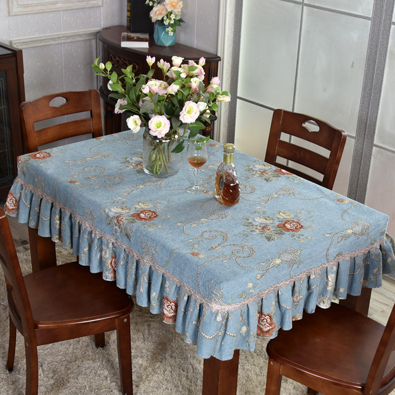 European light luxury square tablecloth square home fabric square table Nordic 80*80 table cover table cover table cover cloth