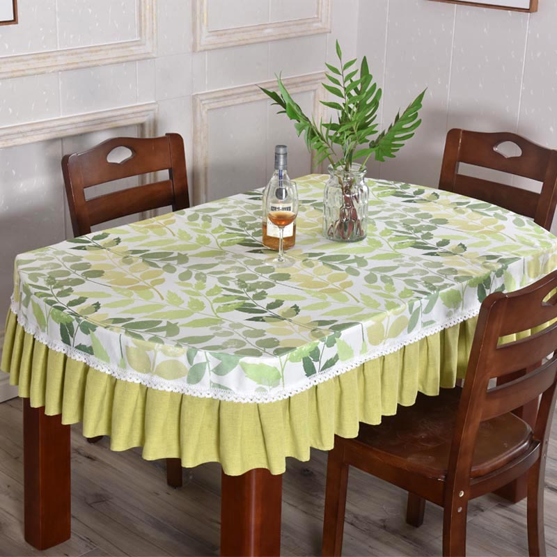 Green advanced sensation Little Qing new Long oval table cloth Nordic Wind table Table cloth desk 2021 new upscale