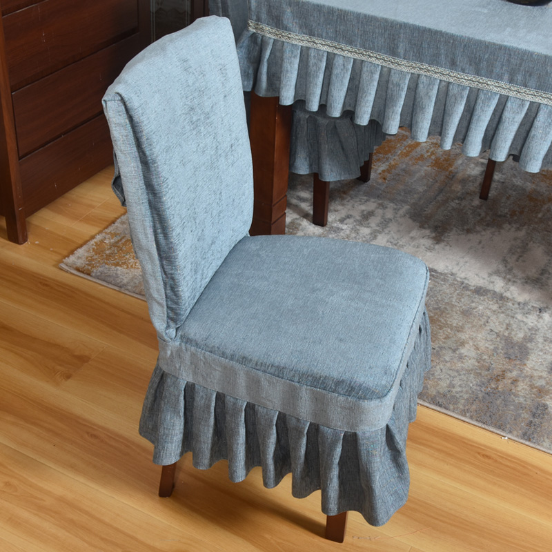 Pure colour minimalist dining chair cloth cover chair cover Home dining room dining chair cover with body butterfly knot fabric customisable