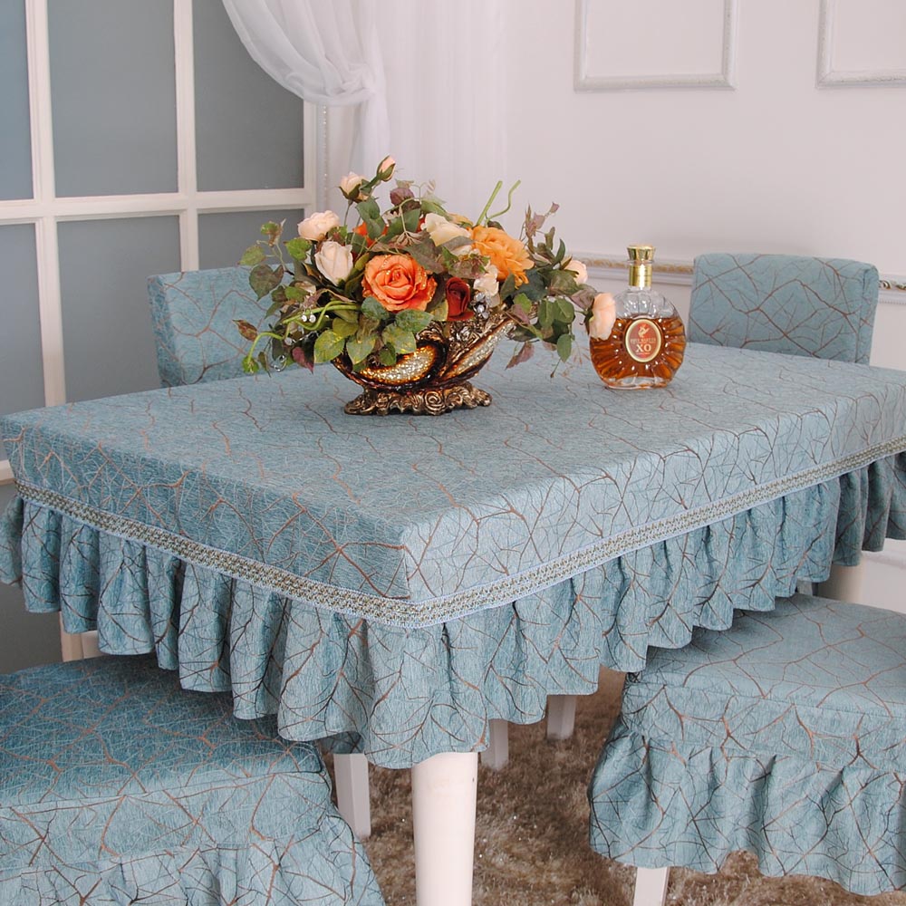 Eurostyle High-end Oval Snowy table cloth cover cloth art tea table cover rectangular table cloth thickened table cloth for home