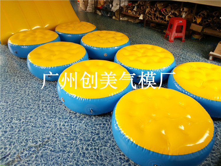 Water Inflatable Round Cake Floating Bridge Duckweed Floating Exhaust Mat Dragonfly Dot Water Large Trespass Park Combined Equipment Float