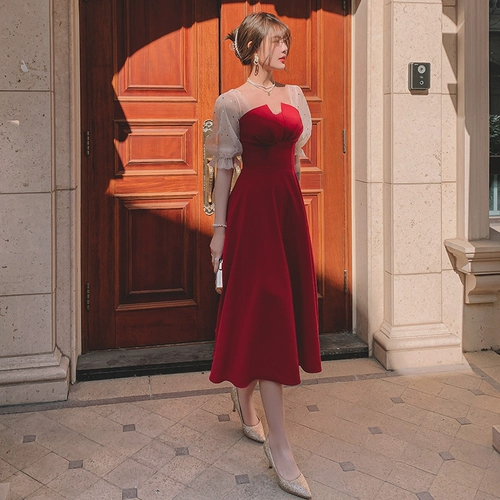 Бордовое вечернее платье для невесты, молодежное платье, подходит для подростков