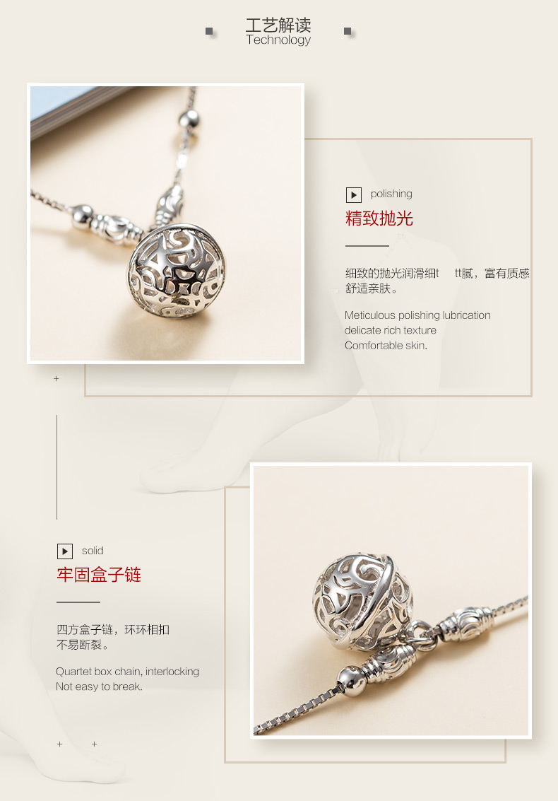 Bracelet de cheville Femme en Argenterie - Ref 3104939 Image 12