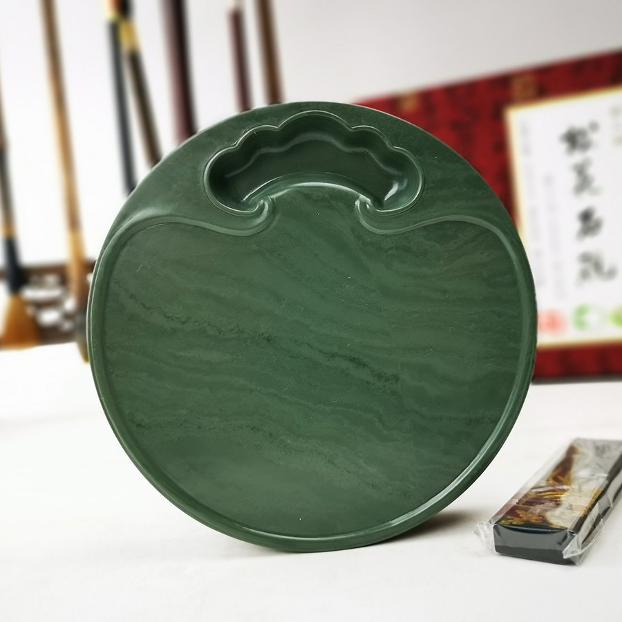 Songhua Yu Yan Tang 6 inch Ruyi Pond Round Yan Wen Fang Calligraphy Lieduan Shexian collection practical natural old pit