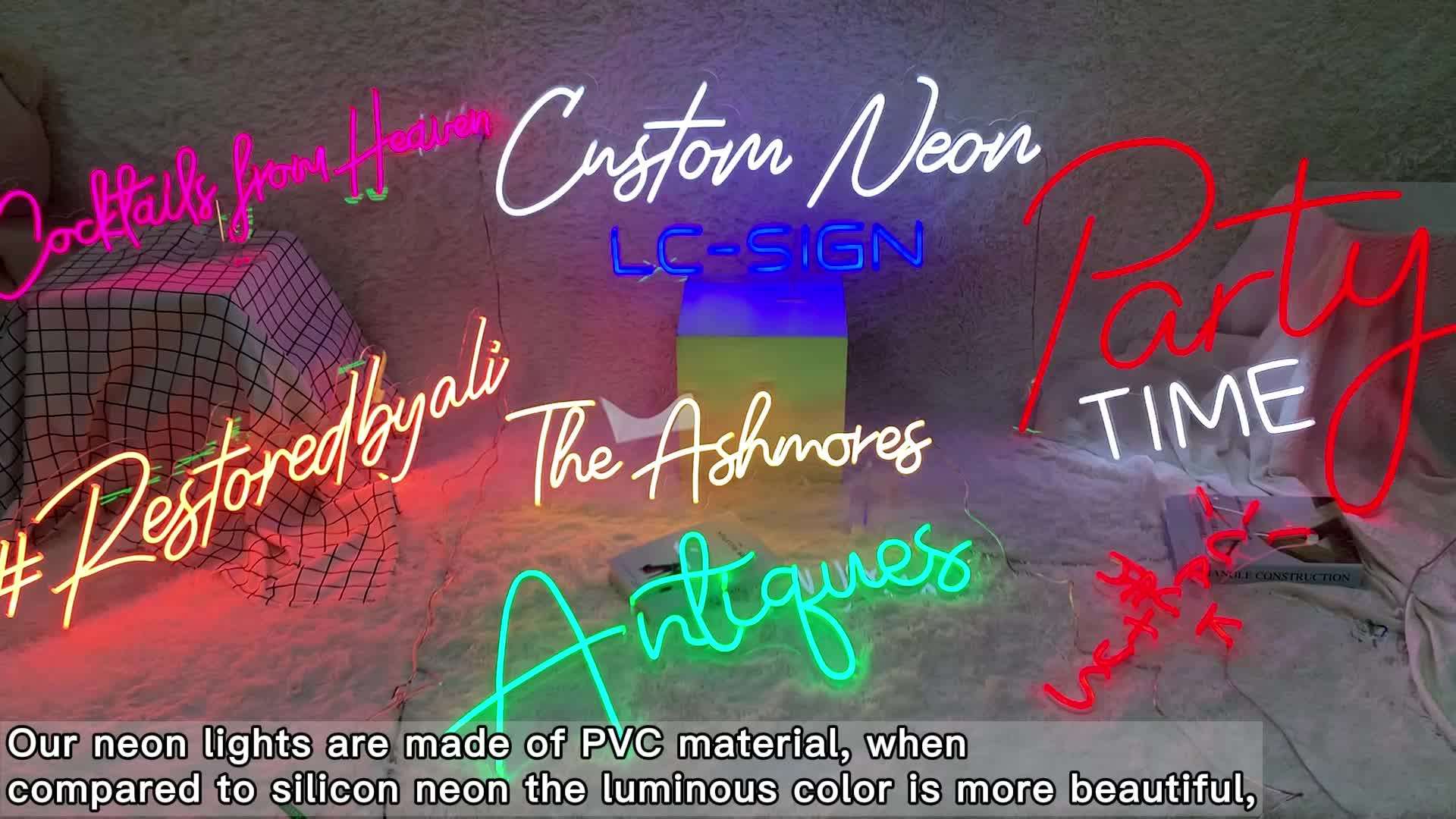 Wall Mounted Custom Sign Letters Neon Led With Remote Custom Sign Maker Led Neon Signage Led