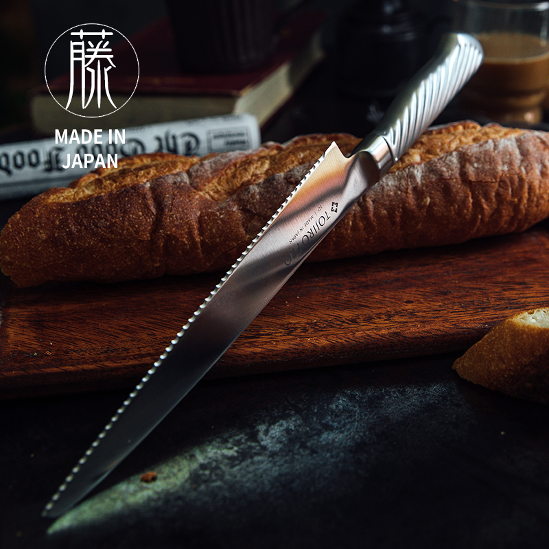 Japan imported Fujijiro stainless steel bread knife Yanagisanori toast knife cake knife baking serrated knife