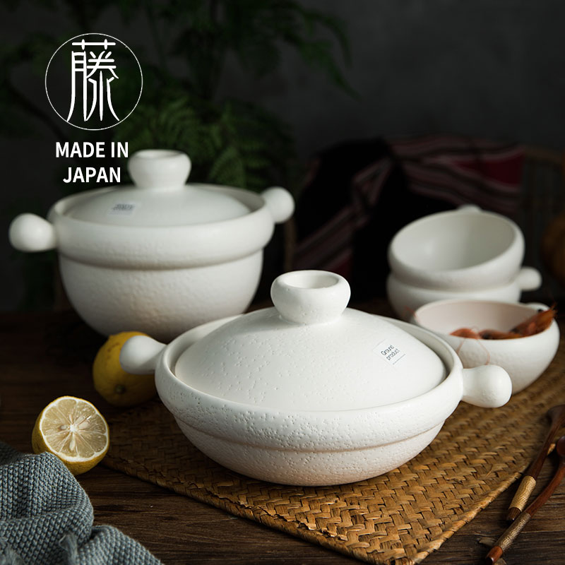 Japan Imported Vanguo Burning Clay Pot Soup Saucepan Porridge Pot Rice Saucepan Steamed Rice Casserole Pan Straight Fire Black Crystal Stove Household