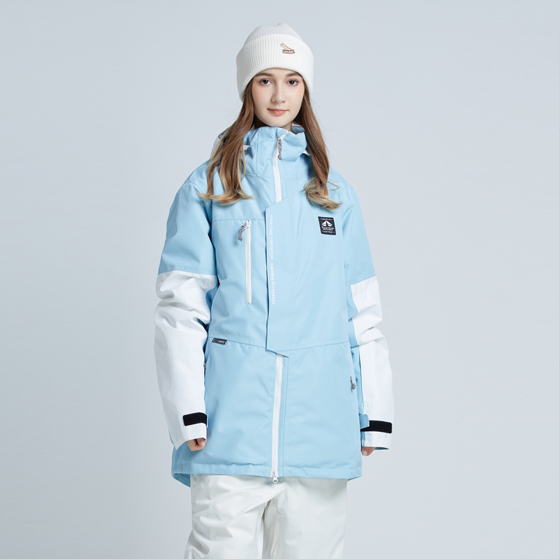 Winter new outdoor ski suits for men and women with the same style single-board double-board windproof warm ski jacket jacket quilted tide
