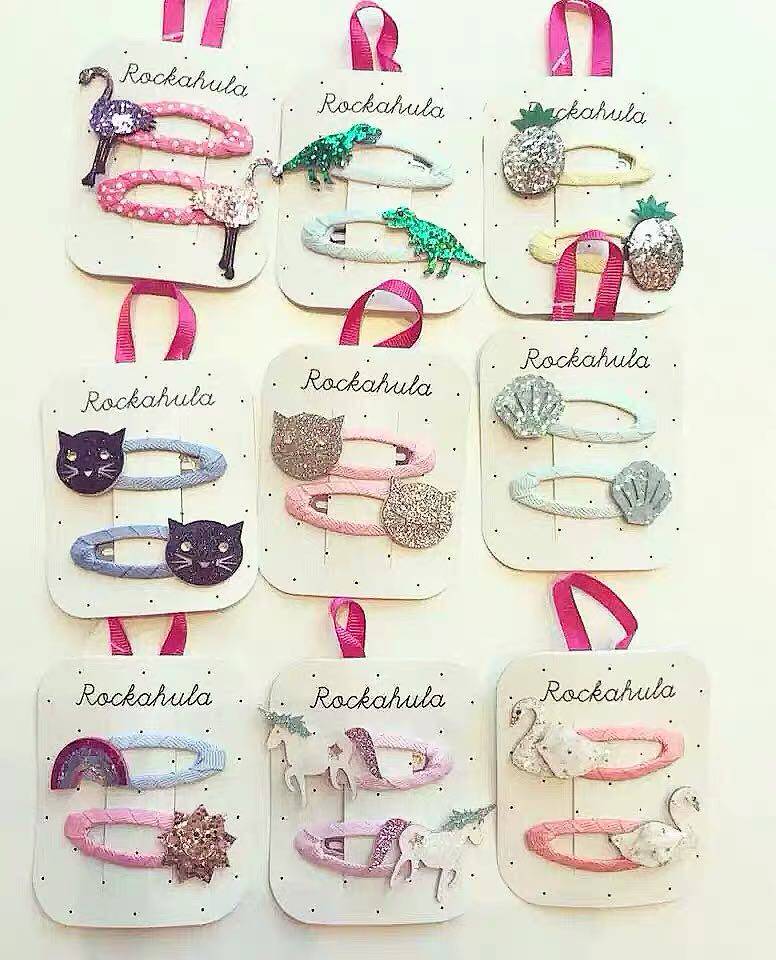 (The owner is purely handmade) British brand girls with the same hair rope swan hair accessories children's unicorn hairpin