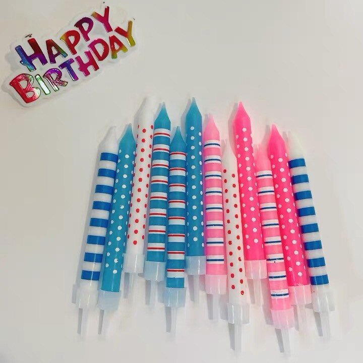 South Korea Ins Color Wave Dot Birthday Candle Romantic Cute Candle Creative Internet Red Smoke-free Party-Taobao