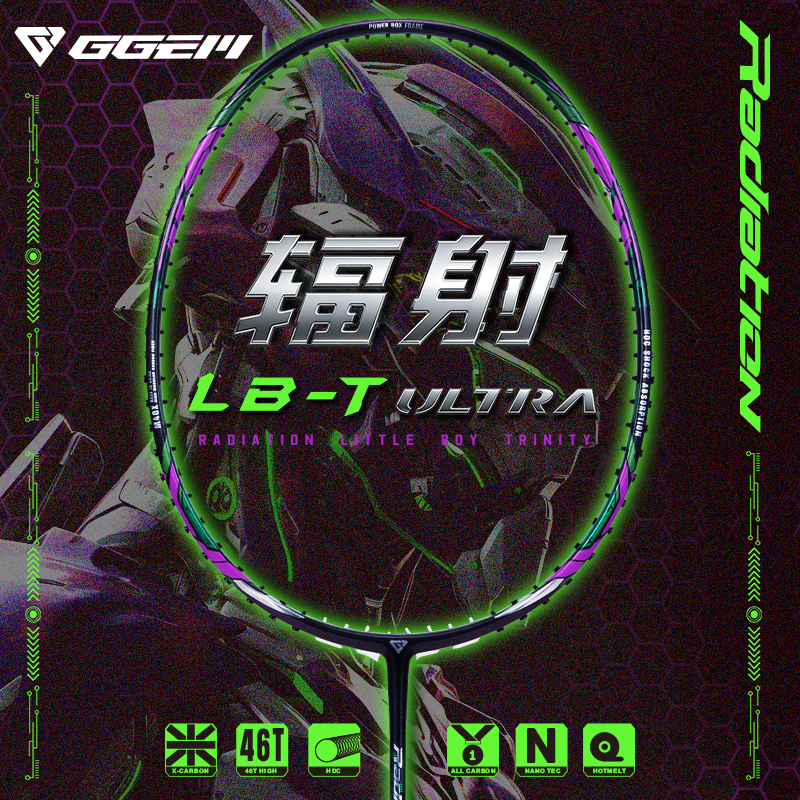 Ggem's New Radiation-Resistant Lb-T 4-Axis Carbon Fiber Mid-Bar Full Carbon Badminton Racket for Speed and Attack Ggem's New Radiation-Resistant Lb-T 4-Axis Carbon Fiber Mid-Bar Full Carbon Badminton Racket for Speed and Attack