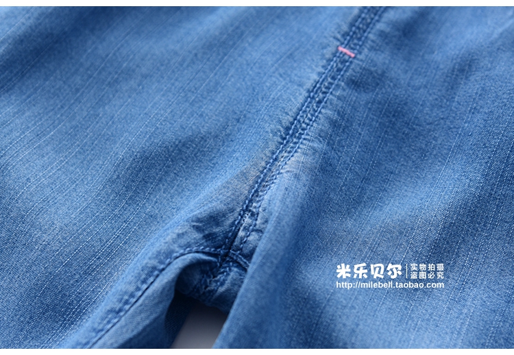 Quần chống muỗi cho bé gái Quần lửng mỏng hàng chục chiếc quần jeans nam 2019 xuân hè cho bé quần dài nước ngoài - Quần jean quần áo trẻ em