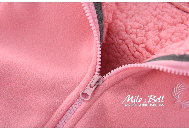 00 cotton dày ~ bé trai và bé gái cộng với áo nhung lông cừu 2018 thu đông mới quần áo trẻ em ấm áp dây kéo vest vest áo thun bé trai