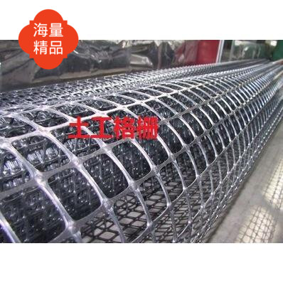 Special grid flat rice for steel plastic glass fiber unidirectional two-way plastic geogrid guard slope roadbed engineering