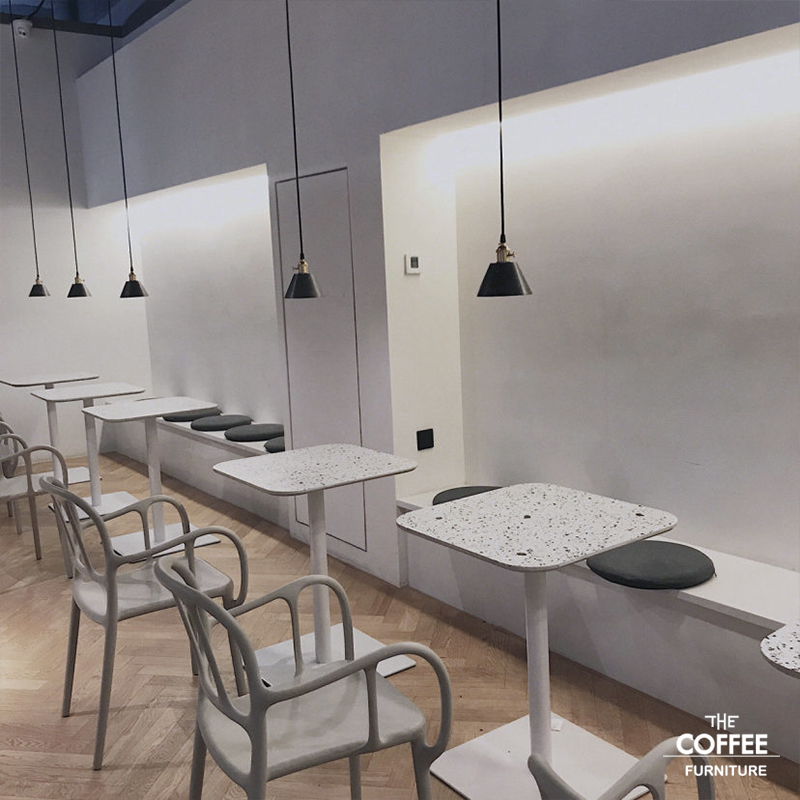 Square terrazzo dining table rectangular terrazzo dining table custom terrazzo table net red dining table dessert shop table