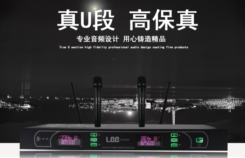LBB U-S120 Wireless Microphone One Drag Two Home Long-distance Professional Speech Stage K Singing Microphone