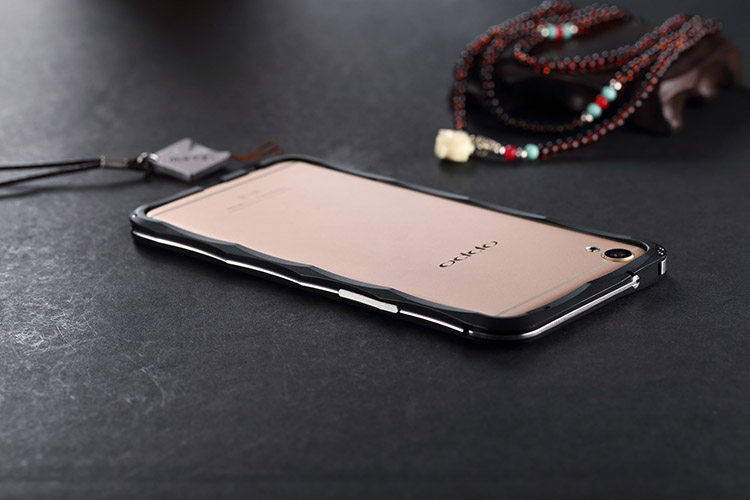 iMatch Slim Light Aluminum Metal Shockproof Bumper with Kickstand for OPPO R9 Plus & OPPO R9