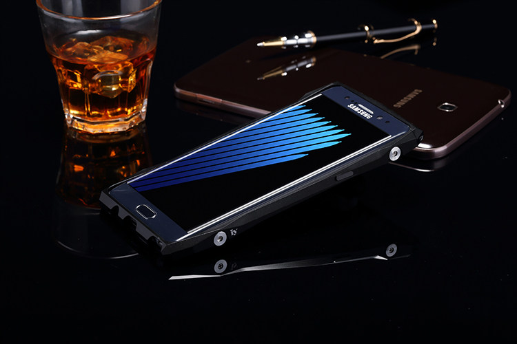 iy Batmobile Sports Cars Aluminum Metal Bumper Carbon Fiber Back Cover Case for Samsung Galaxy Note 7 N9300