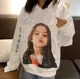 Adlv White Pout Girl Sweatshirt