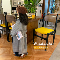 Korea fashion 2022 the new girls temperament gas plastic coat girl babys long coat tide