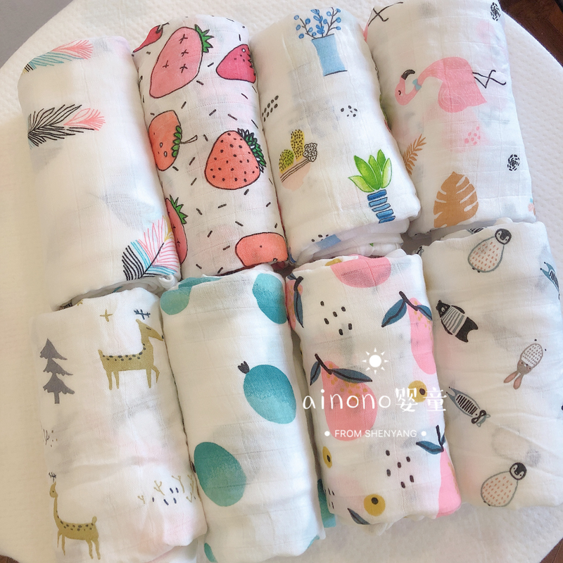 Ultra Slim ~ New Baby Bamboo Cotton Gauze Towels Summer Breathable Bamboo Fiber Wrap Scarves Baby Swaddle Sun Towels