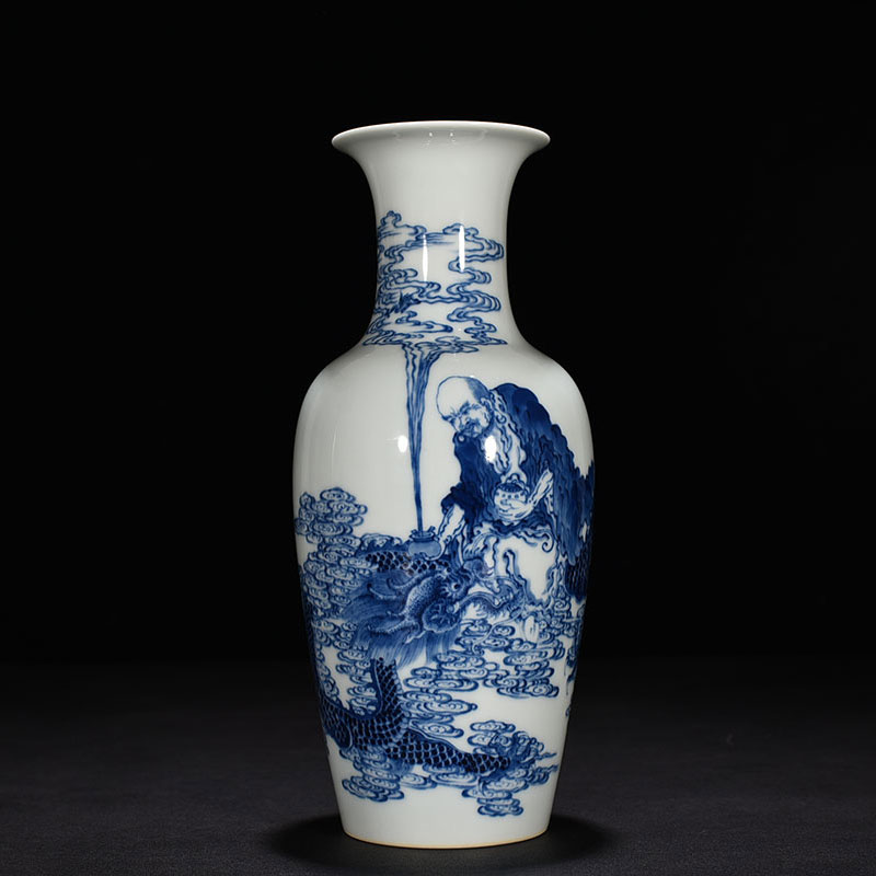 Wang Steps Green Flowers Rohan Figure Bottle of the Bamboo Brook of the Republic of China