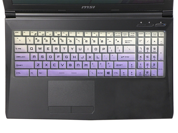 msi microstar GE63VR 7RF-004CN keyboard anticollision strip film 15 6-inch pen electric full coverage anti-dust cover cushion waterproof anti-ash protection button rugged and transparent silica gel color