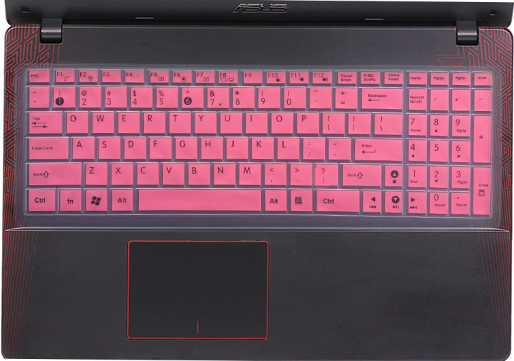 SUSTech X550JK keyboard anti-collision strip film 15 6-inch pen electric full coverage anti-dust transparent cute cover Color rugged silicone Cartoon Accessories Perimeter Button J Non-luminous