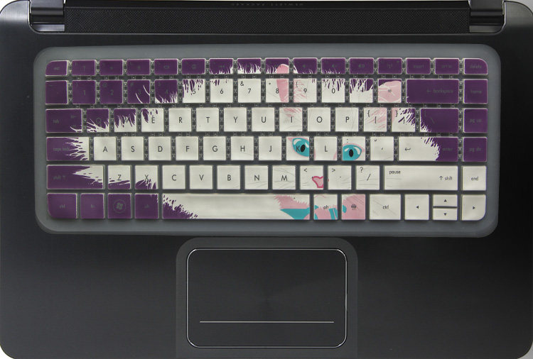 HP g4-2006AX (B8M56PA keyboard anticollision strip film 14 inch pen electric full coverage dust cover cushion non-luminous hair button film rugged and transparent silica gel color cute