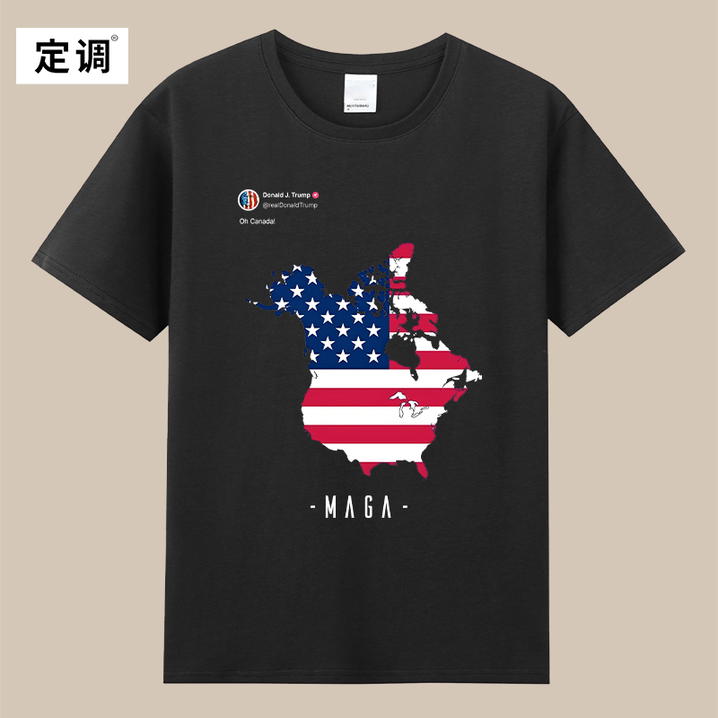 Лаотэ амбиция MAGA мечта США новая карта Канада Гренландия хлопковая футболка с коротким рукавом свободного кроя