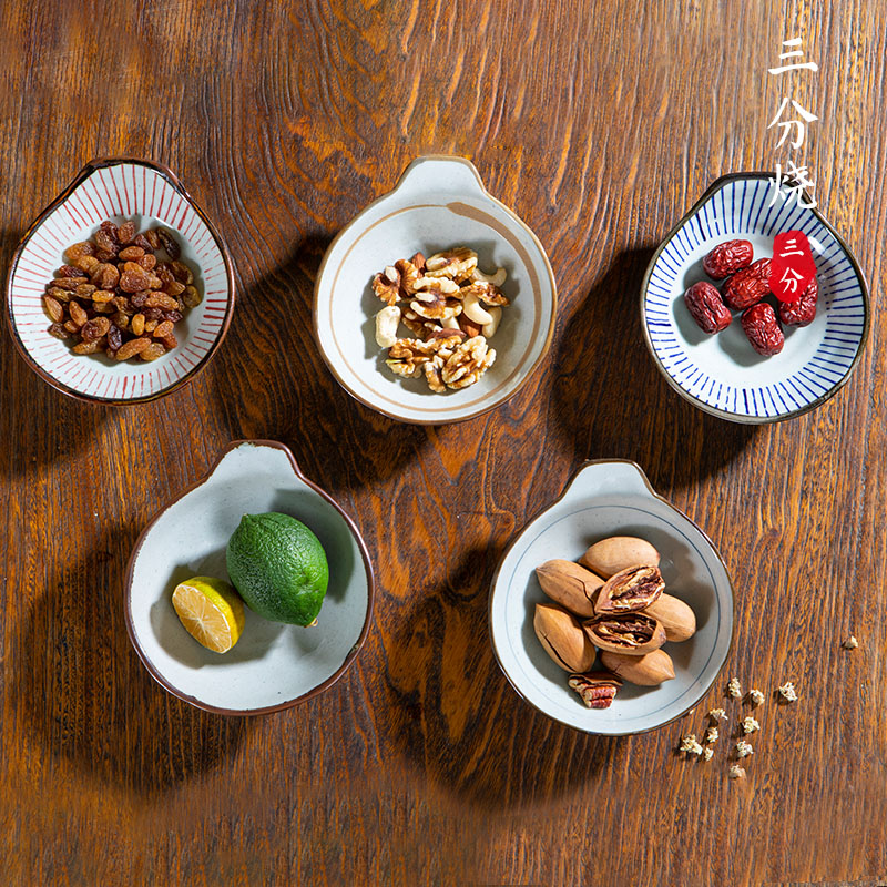 Three-point burning ceramic hot pot dipping bowl Appetizer bowl Household creative cold dish bowl Restaurant side dish small bowl Pickle bowl