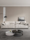 Baxter Elephant Ear Sofa Living Room Simple Modern Small Apartment Fabric Cream Style Italian Straight Sofa