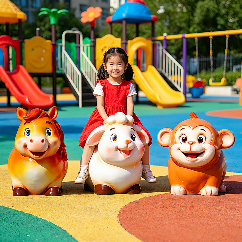 Cartoon Twelve Zodiac Animal Sculptures, Seats, Stools, Sales Offices, Shopping Malls, Stores, Kindergartens, Amusement Parks, Garden Decorations