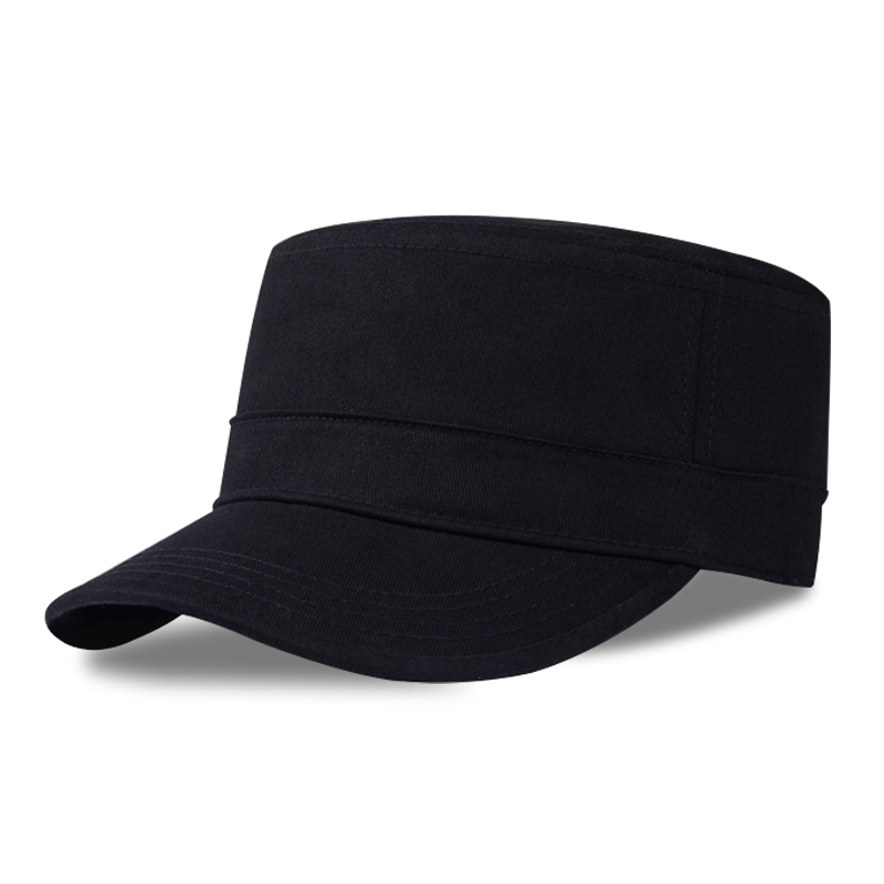 Cap Male Tide Size Flat Top Hat Spring Autumn Duck Tongue Cap Big Code Black Pure Cotton Middle Aged Trumpet Small Head Circumference Manhood-Taobao