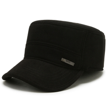 Flat caps mens winter thick warm ear cap middle-aged and elderly outdoor windproof cold cap cotton hats