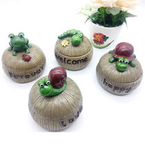 Creative home crafts living room personality cartoon animal ashtray with lid pastoral shop decorations ornaments