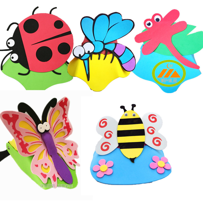 Flying Animal Insect Insect Head Adorned Mosquito Small Dragonfly Butterfly Hat Bee Headgear Children Nursery School Performance Props