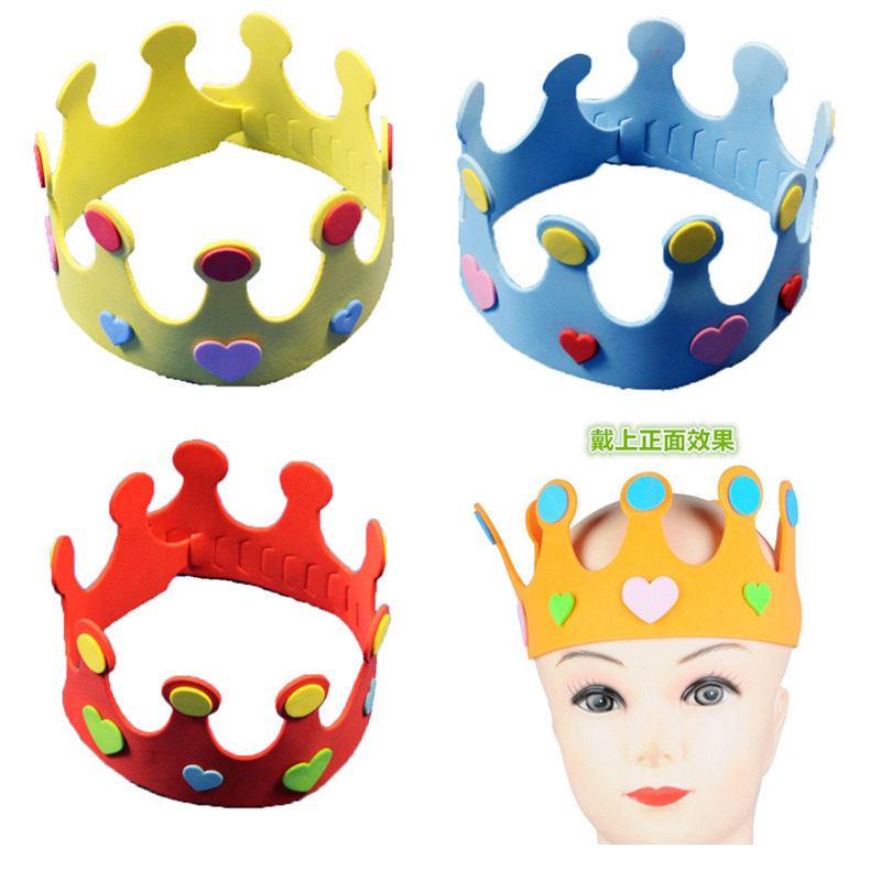 Birthday arrangement of children's baby's anniversary theme decoration birthday hat cake hat gift boy princess crown eva