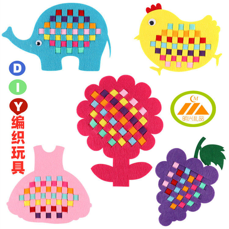 Kindergarten Small Class Handmade Diy Material Wrap Weaver Children Make Woven Toy Animal Fruit Area Corner Decorations
