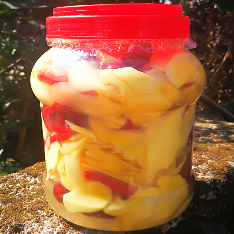 Ginger slices Vinegar Bubble Ginger sugar Vinegar Bubble Ginger tender ginger Jiangxi Tefic homemade fresh ginger slices pickled sour sweet ginger 2 catties