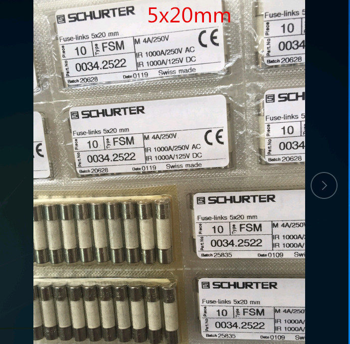 New original Swiss Shute 4A 250V insurance tube 10 price